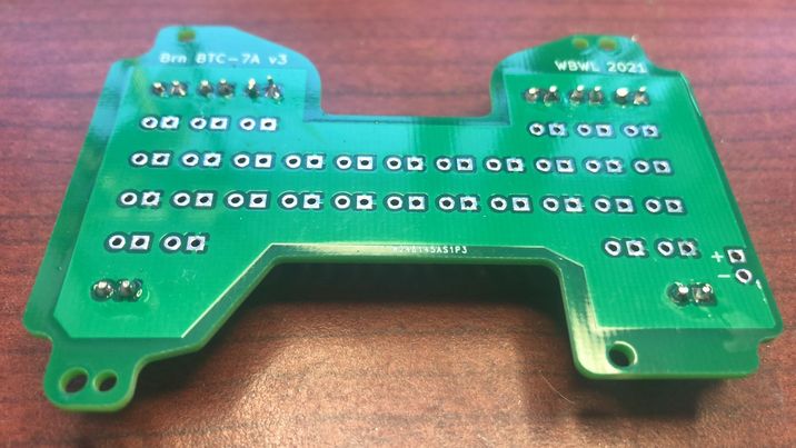 LED PCB Assembly -- top row soldered